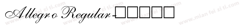 Allegro Regular字体转换